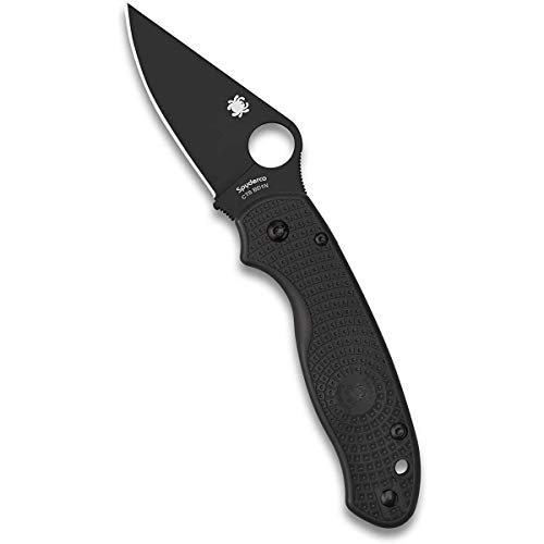 Spyderco Para 3 Lightweight Signature Folding Utility Pocket Knife with 2.92' Black Stainless Steel...