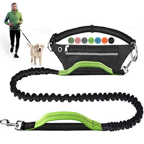 Hands Free Dog Leash for Running Walking Jogging Training Hiking, Retractable Bungee Dog Running...