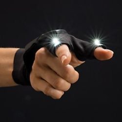 Free Fingerless LED Flashlight Gloves