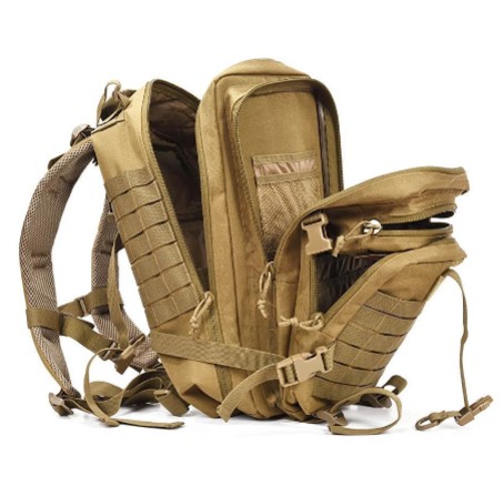 yellow tactical backpack