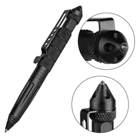 12x 6"Aluminum Tactical Pen Glass Breaker Writing Survival Outdoor Cool Tool US 