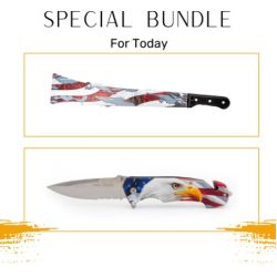 Free USA Cane Machete & Bald Eagle Sentinel Knife