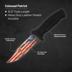 Free Steel River Patriotic Colossal Knife