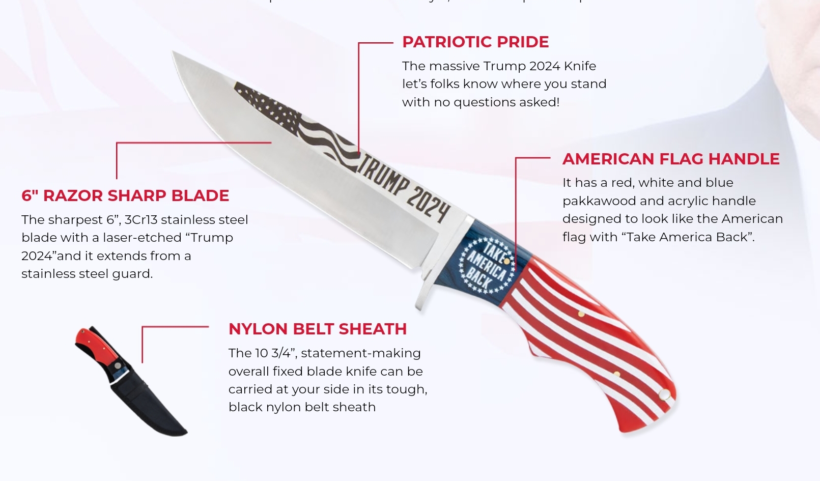 Trump knife coupons free giveaways in 2024