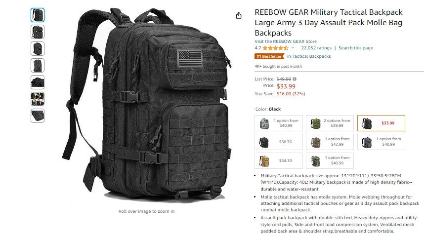 30 tactical backpack
